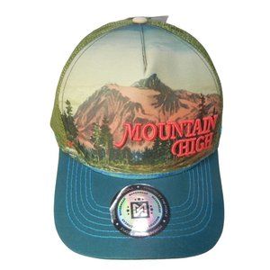 Trucker cap Mountain High embroidered  snap back, Yoshi Tennessee, NWT